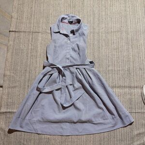 JONES NEW YORK Women's Pinstripe Sleeveless Shirt Dress Size 6